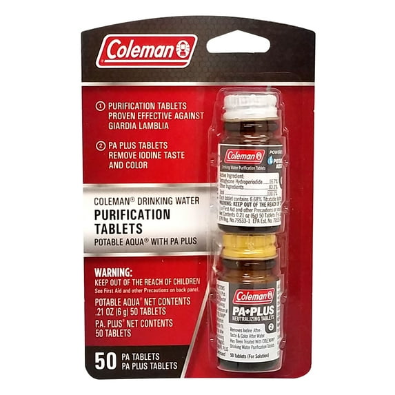 Coleman Water Purifier Potable Aqua Tablets