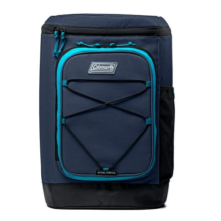Coleman XPAND 30-Can Soft Cooler Backpack, Blue Nights