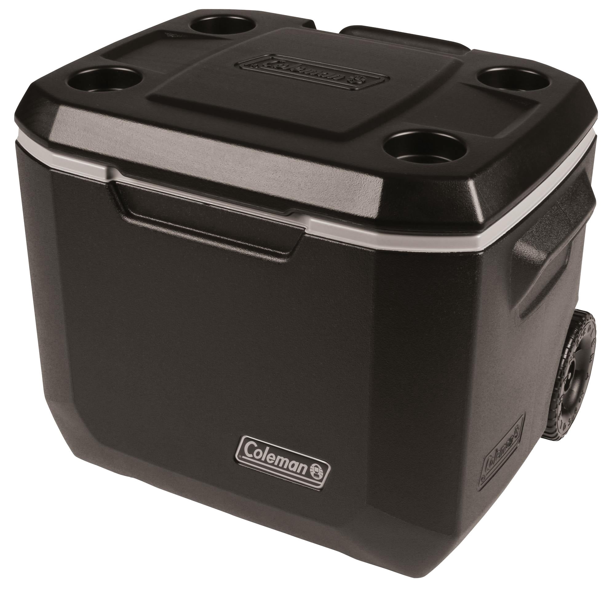 Coleman, Hard Cooler, 50-Quart Xtreme 5-Day with Wheels, Black