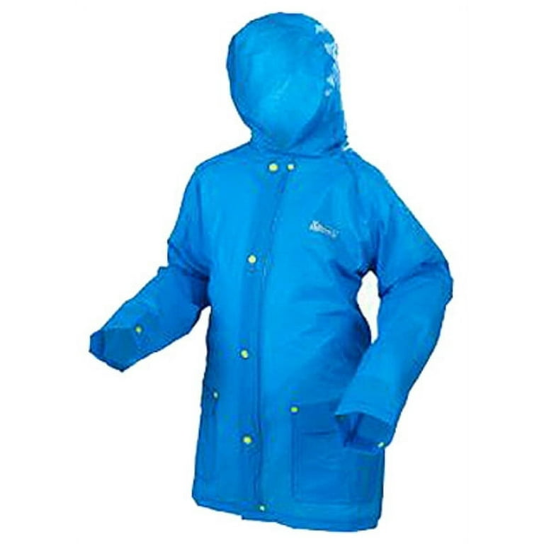 Coleman Youth EVA Rain Jacket Hooded Waterproof Small Medium Blue