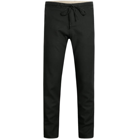 Colen Cosmo Mens Linen Pants Drawstring Cotton Casual Pants for Men