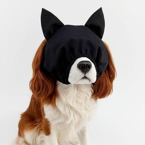 Colenumone Dog Calming Cap Anxiety Mask, Shading Eye Cover for Dogs for Grooming and Car Sickness, Breathable Nylon Pet Blindfold Muzzle for Travel and Vet Visits, Black, Adjustable S/M/L/XL