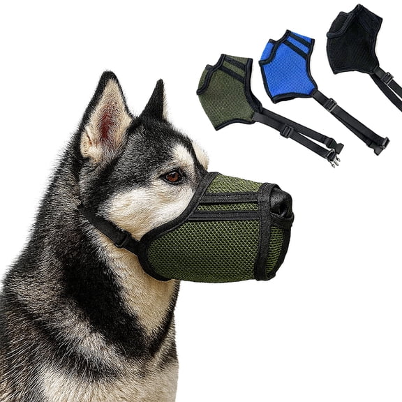 Colenumone Dog Muzzle Breathable Air-Mesh 3D – Mesh Soft Muzzle for Small Medium Large Sized Dogs, Adjustable for No Bark, Scavenging, Licking & Chewing, Prevent Biting(S–XL)