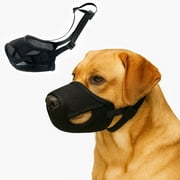 Colenumone Dog Muzzle   Mesh Soft Muzzle for Small Medium Large Sized Dogs, Adjustable for No Bark, Scavenging, Licking & Chewing, Prevent Biting, Black S XL