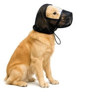 Colenumone Foxtail Dog Mask with Clear Window - Vet-Recommended Safety Field Guard for Protection Against Foxtails, Insects and Rocks | Breathable, Lightweight, Adjustable Drawstring | Multiple Sizes
