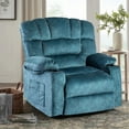 thumbnail image 1 of Colerline 23.6" Wide Super Soft and Oversize  Modern Design Velvet Upholstered Manual Recliner Chair for Adults, Blue, 1 of 8