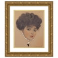 thumbnail image 1 of Coles Phillips 20x23 Gold Ornate Framed and Double Matted Museum Art Print Titled - Reflections of a Bachelor, Life Magazine Cover (1910), 1 of 4