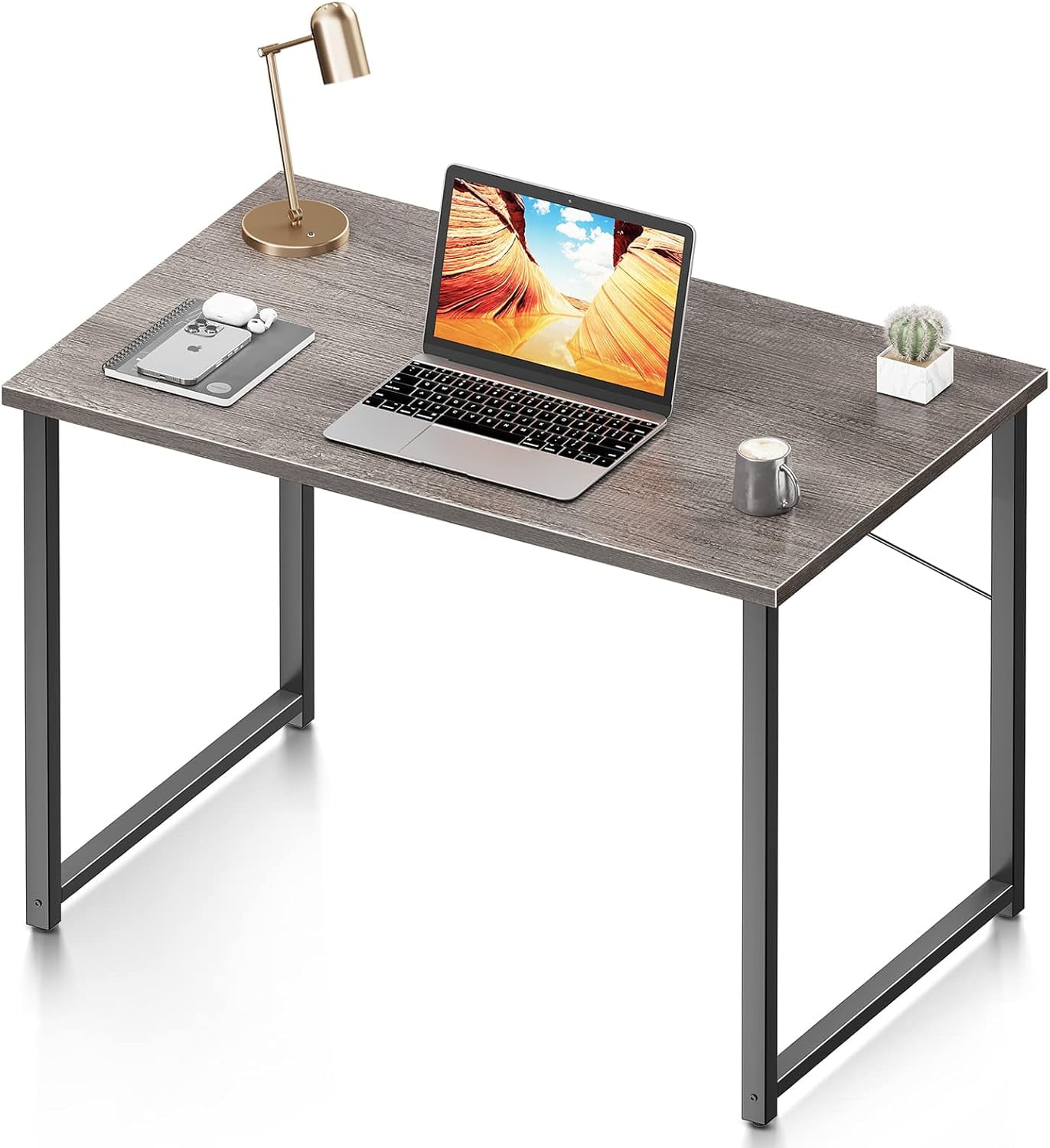 Coleshome 48 Inch Computer Desk Modern Simple Style Desk for Home Office Study Student Writing Desk Deep Black