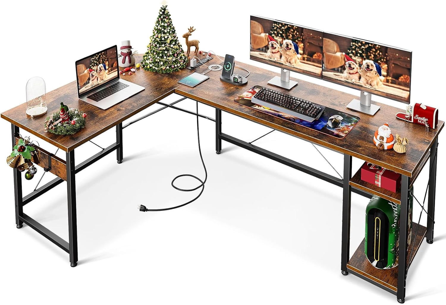Coleshome L Shaped Computer Desk 66