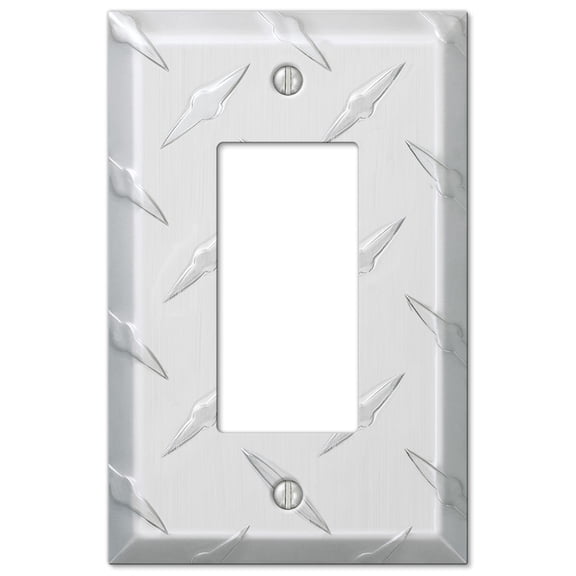 Colester Direct Aluminum Diamond Plate Wallplate Single Rocker