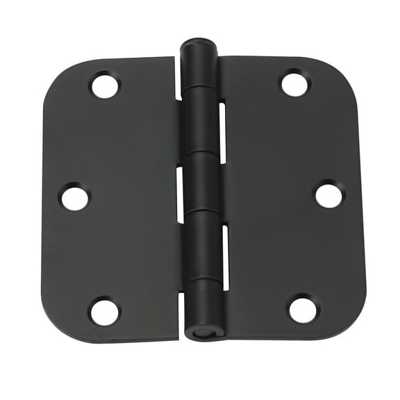 Colester Direct Black Door Hinge 3.5 x 3.5 with 5/8" Round Corner Black - 30 pack