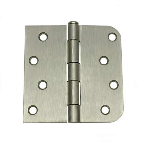 Colester Direct Satin Nickel 4 inch Door Hinge with 5/8" and Square Corner Radius, 6 PACK