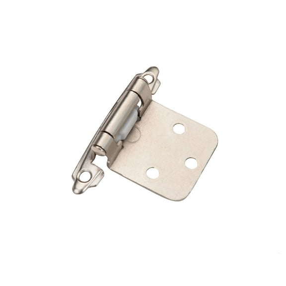 Colester Direct Satin Nickel Self Closing Kitchen Cabinet Hinge Face Mount Full Overlay - 20 pack (10 pairs)