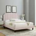 thumbnail image 1 of Colette Full Performance Velvet Platform Bed, 1 of 10