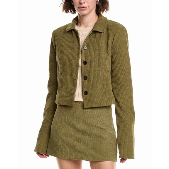 Colette Rose womens  Button Top, s, Green