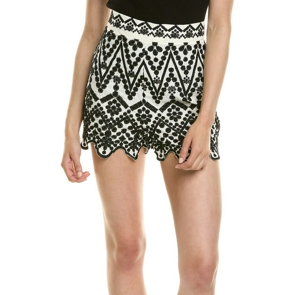 Colette Rose womens  Embroidered Skirt, m, White