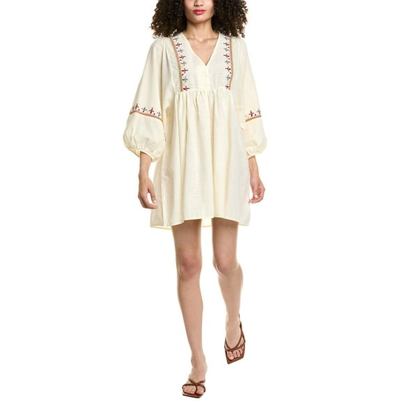 Colette Rose womens  Oversized Sleeve Mini Dress, m, White