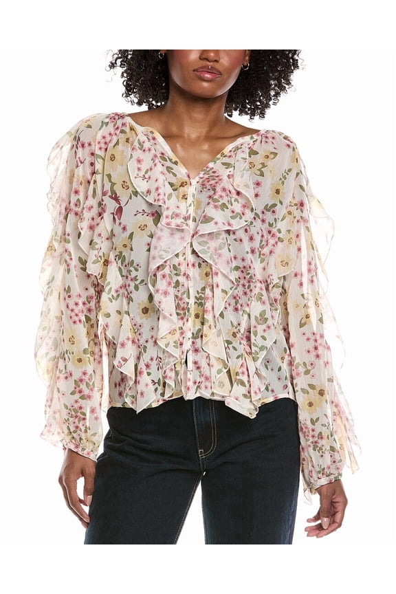 womens Ruffle Blouse, m