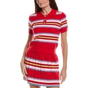 Colette Rose womens Short Sleeve Polo Sweatshirt, s, Red