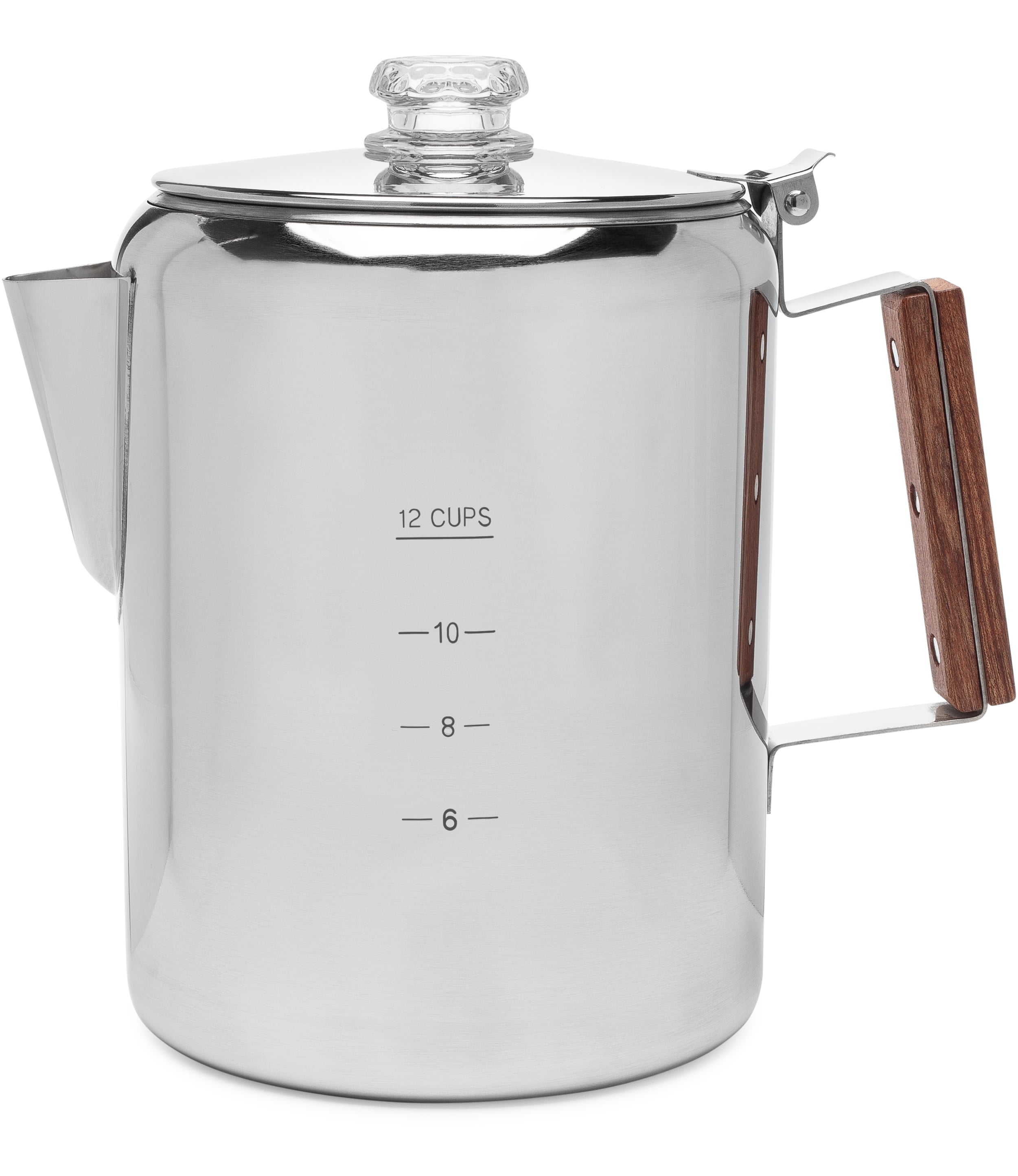 Coleman Stainless Steel Percolator Coffee Pot, 12-Cup Capacity Lightweight  Coffee Percolator, No Filter Needed, Durable Outdoor Coffee Maker for