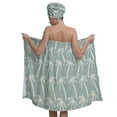 thumbnail image 1 of Colevkie 2 Pcs Adjustable Bath Skirt Hair Drying Cap Set for Women Bath Wrap Towel Shower Cap Absorbent Soft Quick Drying for Bathroom Spa, 1 of 8