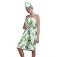 thumbnail image 1 of Colevkie 2 Pcs Bath Skirt & Shower Cap Set for Women Polyester Adjustable Quick Drying Bath Wrap Set for Shower Spa Sauna Printed Flowers Pattern, 1 of 8