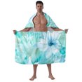 thumbnail image 1 of Colevkie 2 Pcs Men's Adjustable Bath Skirt & Soft Bath Towel Set Quick Drying Absorbent Beach Towel Bath Wrap Set Printed Ink Painting Style Pattern, 1 of 7