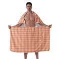 thumbnail image 1 of Colevkie 2 Pcs Men's Quick Drying Bath Skirt & Towel Soft Lightweight Beach Towel Shower Skirt for Spa Sauna Bathroom Absorbent Comfortable Printed Plaids Pattern, 1 of 7