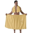 thumbnail image 1 of Colevkie 2 Pcs Men's Quick Drying Bath Skirt & Towel Soft Lightweight Beach Towel Shower Skirt for Spa Sauna Bathroom Absorbent Comfortable Printed Plaids Pattern, 1 of 7
