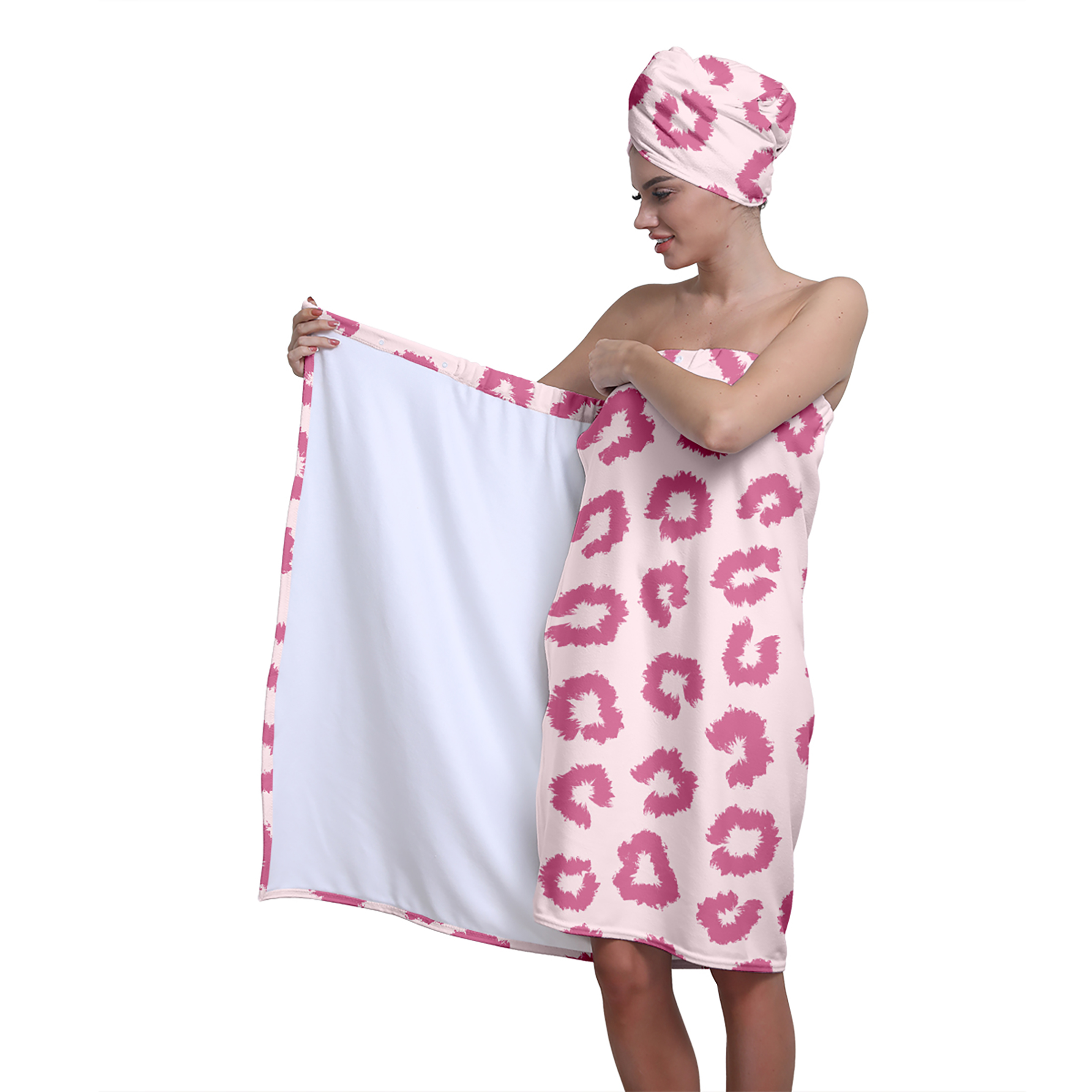 Colevkie 2 Pcs Women Bath Wrap Set,Bath Skirt Hair Drying Cap,Quick ...