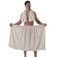 thumbnail image 1 of Colevkie 2 Pieces Bath Wrap Set for Men Bath Towel & Shower Skirt Soft Adjustable Beach Towel Bath Skirt with Pocket Home Use Bathroom Sauna Printed Rhombic Plaid Pattern, 1 of 7