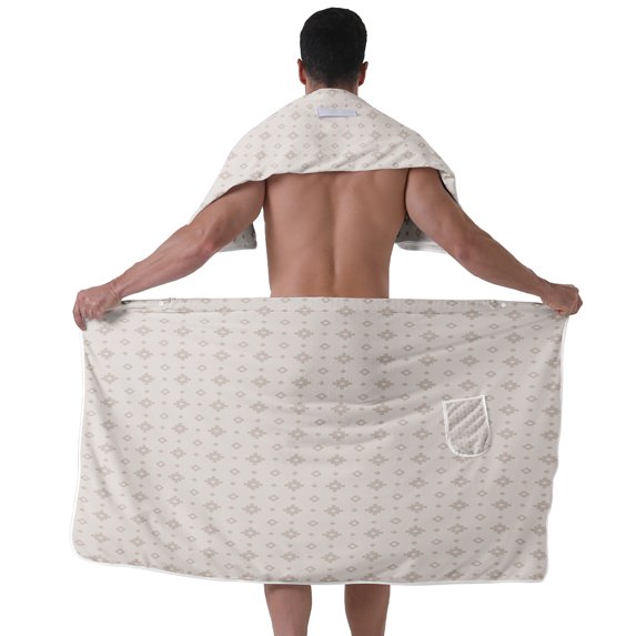 Colevkie 2 Pieces Bath Wrap Set for Men Soft Absorbent Bath Towel & Shower Skirt Quick Drying Beach Towel Bath Skirt Adjustable for Bathroom Sauna Hotel Home Use