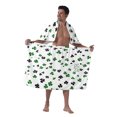 thumbnail image 1 of Colevkie 2 Pieces Bath Wrap Set Soft Absorbent Bath Skirt & Shower Towel for Men Wearable Beach Towel for Home Hotel Sauna Quick Drying Printed Clovers Pattern, 1 of 7