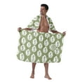 thumbnail image 1 of Colevkie 2 Pieces Men's Soft Adjustable Shower Skirt & Bath Towel Set Home Use Bathroom Bath Wrap Set Quick Drying Absorbent Beach Towel Printed Green Graffiti Pattern, 1 of 7