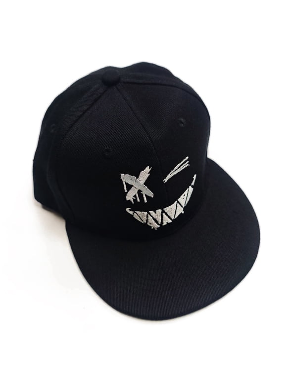 Funny Flat brim baseball cap,Adjustable Embroidered Trucker Hat Snapback,Unisex Hat for Men Women,Halloween Style
