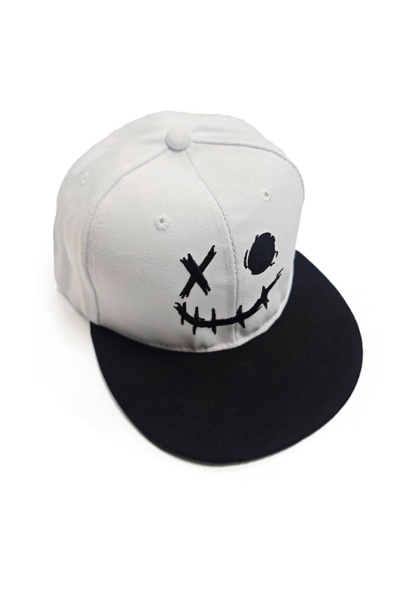 Funny Flat brim baseball cap,Adjustable Embroidered Trucker Hat Snapback,Unisex Hat for Men Women,Halloween Style