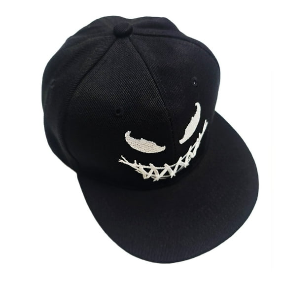 Colevkie Funny Flat brim baseball cap,Adjustable Embroidered Trucker Hat Snapback,Unisex Hat for Men Women,Halloween Style