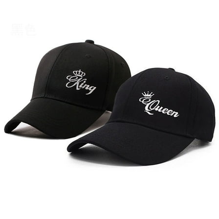 Colevkie King Queen Baseball caps,Couple Hats,Adjustable,One Size