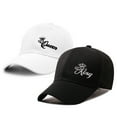 thumbnail image 1 of Colevkie King Queen Baseball caps,Couple Hats,Adjustable,One Size, 1 of 1