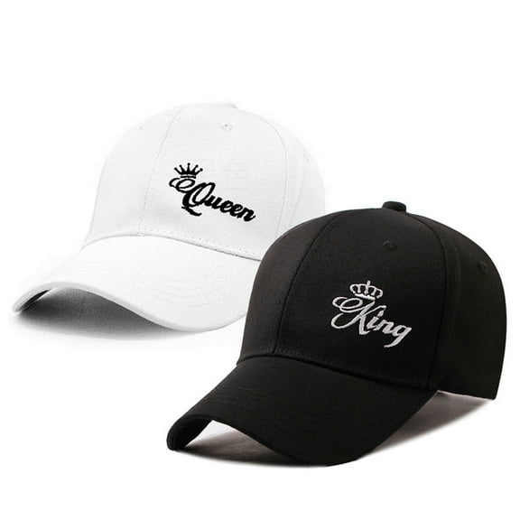 Colevkie King Queen Baseball caps,Couple Hats,Adjustable,One Size