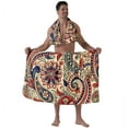 thumbnail image 1 of Colevkie Men's 2 Pcs Bath Skirt & Bath Towel Set Soft and Absorbent Adjustable Shower Wrap Towel for Beach Spa Sauna Bathroom Paisley Style, 1 of 7