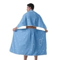 thumbnail image 1 of Colevkie Men's 2 Pcs Bath Wrap Set-Bath Skirt and Towel Soft Adjustable Beach Towel Quick Drying for Home Bathroom Sauna Travel Portable Absorbent Printed Simple Style Pattern, 1 of 7