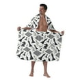 thumbnail image 1 of Colevkie Men's 2 Pieces Bath Wrap Set Soft Lightweight Bath Skirt & Bath Towel for Spa Sauna Bathroom Portable Beach Towel Absorbent Printed Chess Pattern, 1 of 7