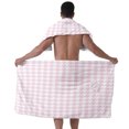 thumbnail image 1 of Colevkie Men's 2 Pieces Wearable Bath Towel Set Bath Skirt & Towel Soft Quick Drying Absorbent Beach Towel Bathroom Towel Spa Hotel Sauna Portable Printed Retro Style Pattern, 1 of 7