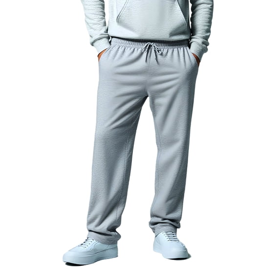 Colevkie Men's Athletic Jogging Pants with Pocket Cotton Polyester Open Bottom Solid Color Running