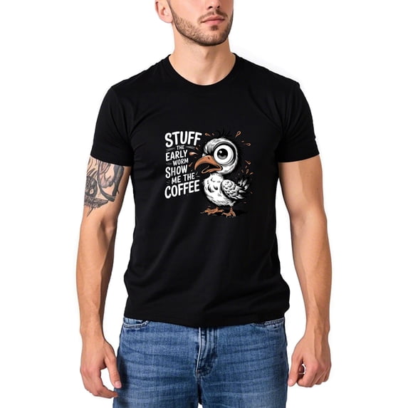 Colevkie Men’s Funny Saying Quote T-shirt Coffee Lovers Tee Tops Sarcastic Novelty Graphic T-Shirt(Black-Men,XS)