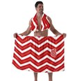 thumbnail image 1 of Colevkie Men's Soft Adjustable Bath Skirt & Shower Towel 2 Pieces Set Polyester Bath Wrap Set Sauna Towel Beach Towel Absorbent Quick Drying Printed Lines Pattern, 1 of 7
