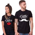 thumbnail image 1 of Colevkie Mr&Mrs Couple T shirt for Husband Wife His & Her Shirt Men Women Graphic Tee Valentine Anniversary Gift 1 Piece(Black-MR,M), 1 of 7
