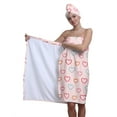 thumbnail image 1 of Colevkie Women 2 Pieces Absorbent Shower Skirt & Hair Drying Cap Bath Wrap Set Adjustable Soft Beach Towel Bath Towel Shower Cap Quick Drying Bathroom Sauna Spa Printed Hearts Pattern, 1 of 7
