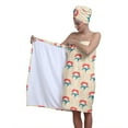 thumbnail image 1 of Colevkie Women 2 Pieces Adjustable Bath Skirt & Cap Bath Wrap Set Bath Wrap Towel Hair Drying Cap Soft Portable for Travel Bathroom Sauna Printed Vintage Florals Pattern, 1 of 8